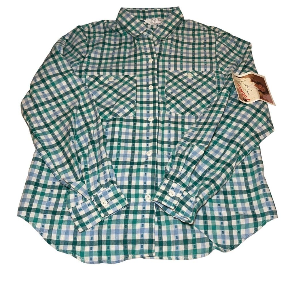 Rare NWT 1980s Deadstock Cheryl Tiegs Button-Down Shirt Size 10 Sears Made USA